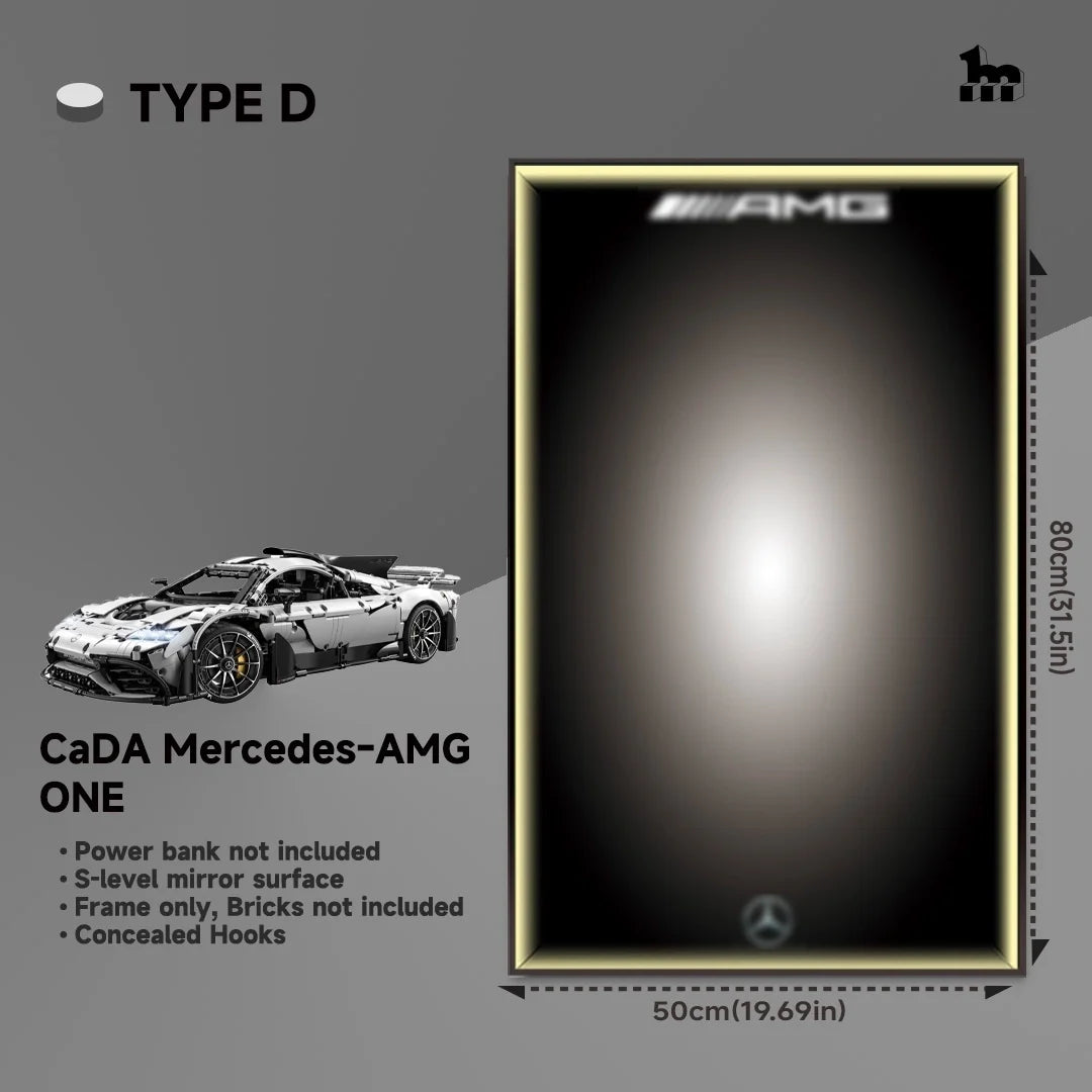 CaDA Mercedes-AMG ONE Car Display Wall Frame And LEGO Set