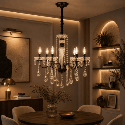 Royal Crystal Glow Chandelier For Home & Home Decoration Item