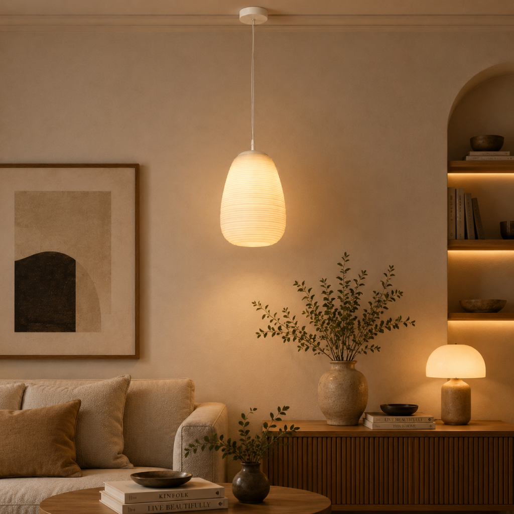 Zen Cocoon Pendant Light For Living Room & Home Decoration item - Big