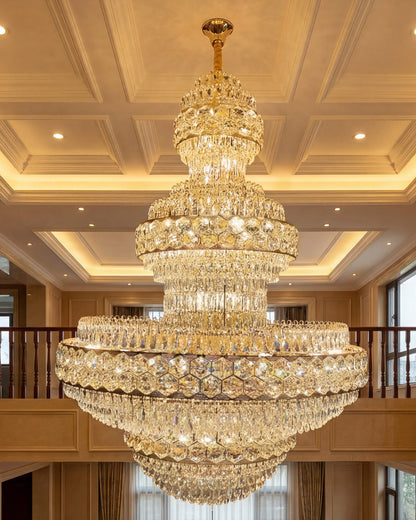 Regalia Crystal Tier Double Height Chandelier