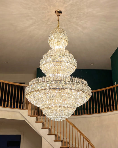 Regalia Crystal Tier Double Height Chandelier