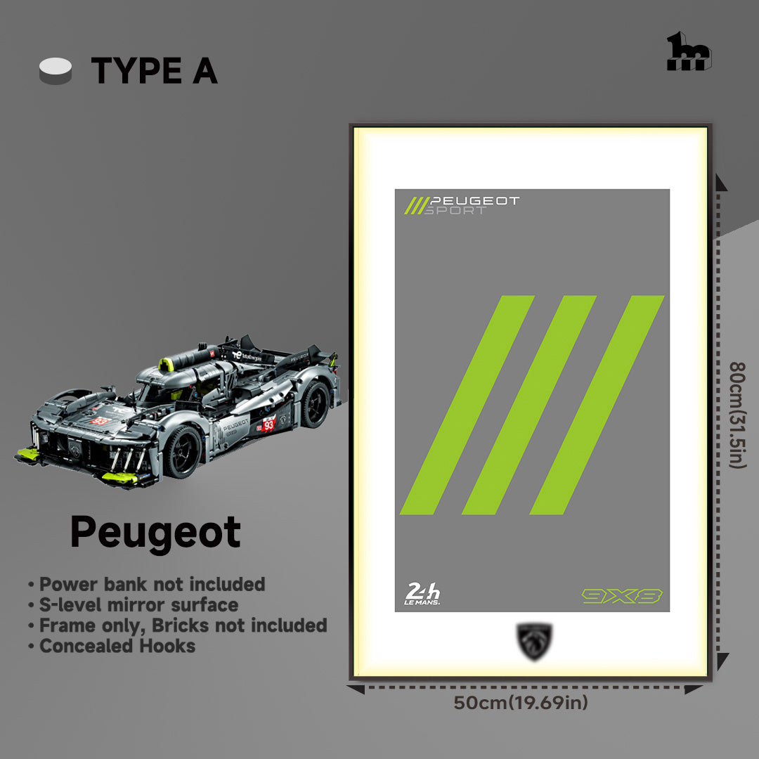 LEGO® TECHNIC™ Peugeot 42156 Car Display frame And LEGO Set
