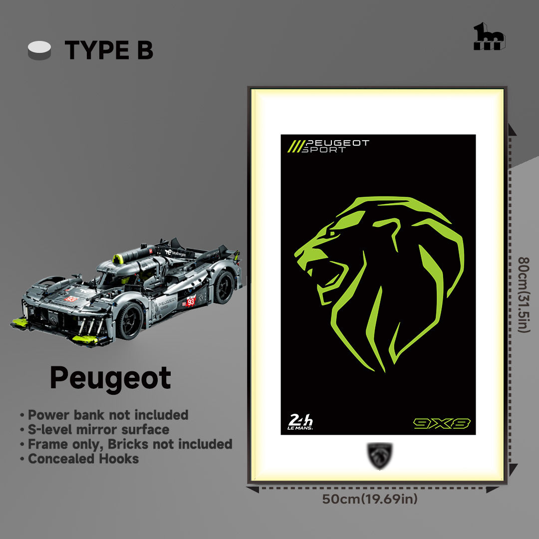 LEGO® TECHNIC™ Peugeot 42156 Car Display frame And LEGO Set