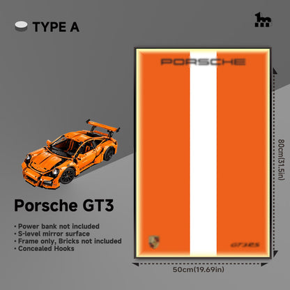 LEGO® Technic™ Supercar Wall Display Frame And LEGO Set