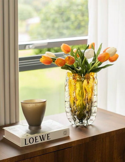Molten Grove Handblown Glass Vase & Decorative showpiece