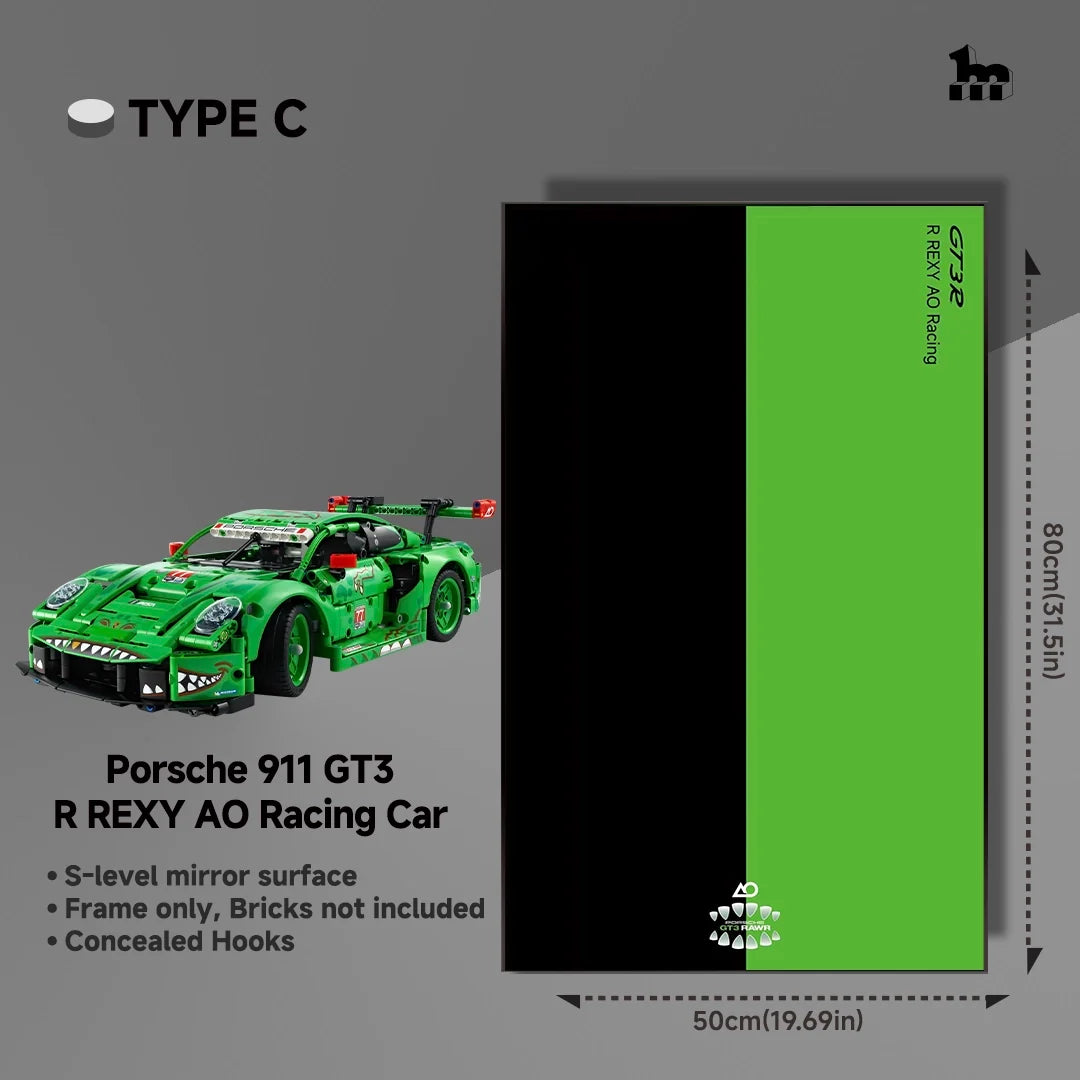 Car Display Frame For LEGO® 42224 Porsche 911 GT3 R REXY AO Racing Car