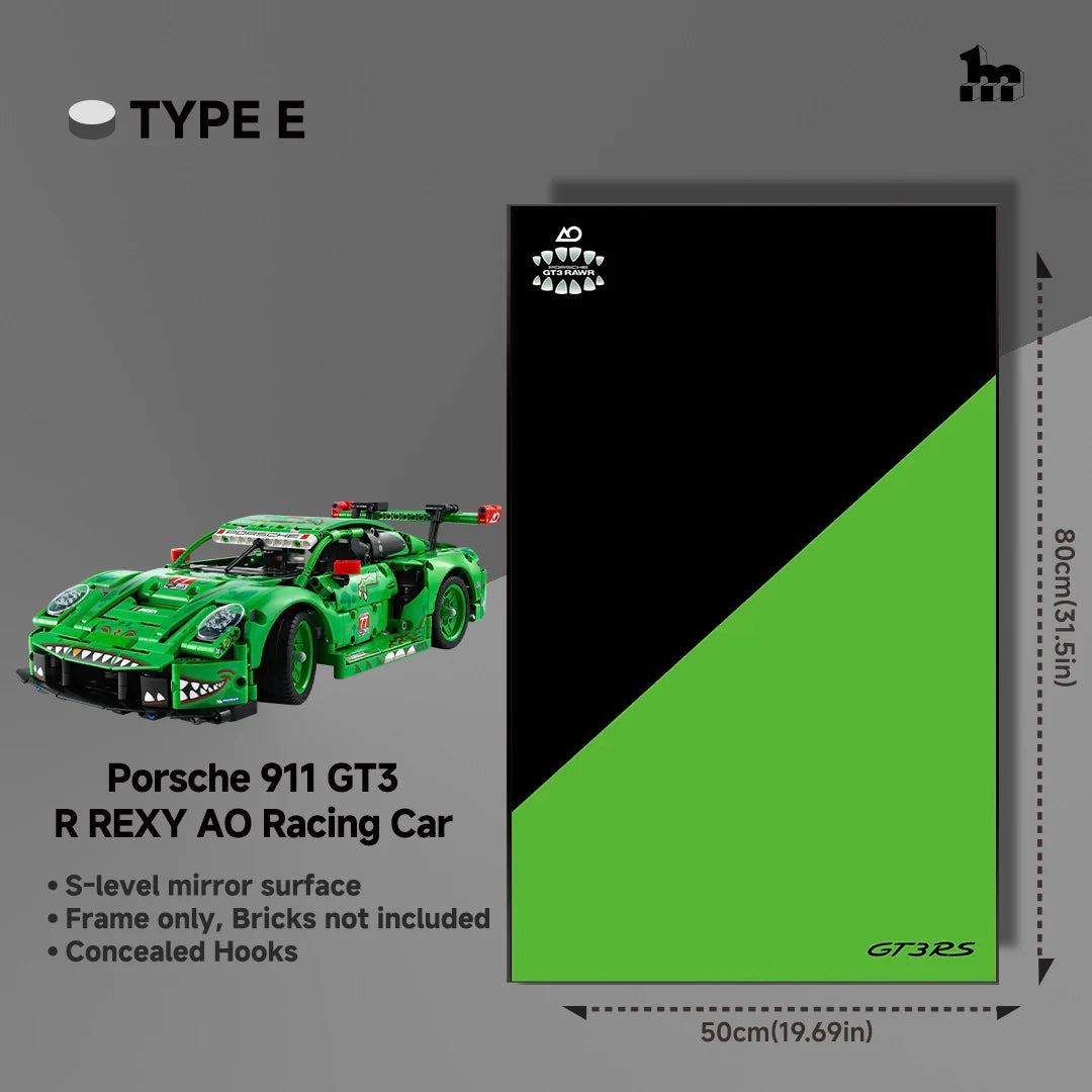 Car Display Frame For LEGO® 42224 Porsche 911 GT3 R REXY AO Racing Car