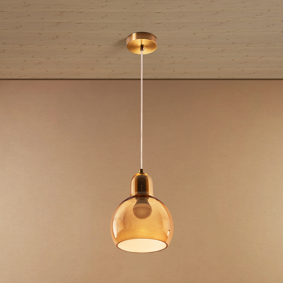 Lumera Globe Pendant Light For Living Room & Home Decoration item - Amber