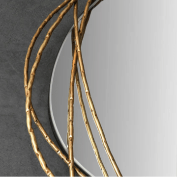 Designer Modern Metal Tube Decorative Wall Mirror