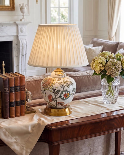 Floral Ceramic Table Lamp