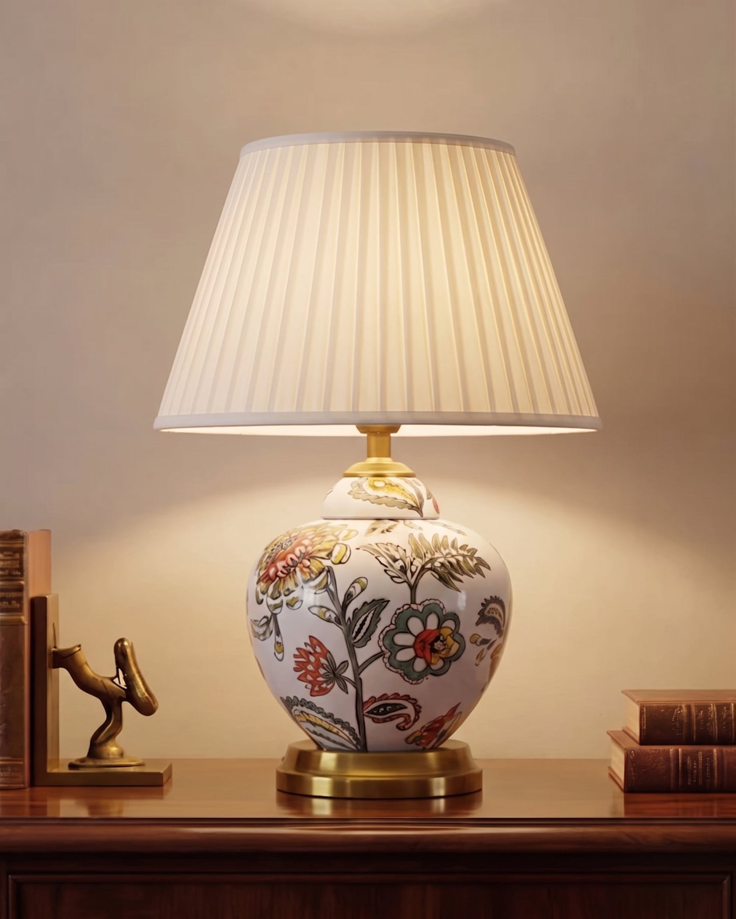 Floral Ceramic Table Lamp