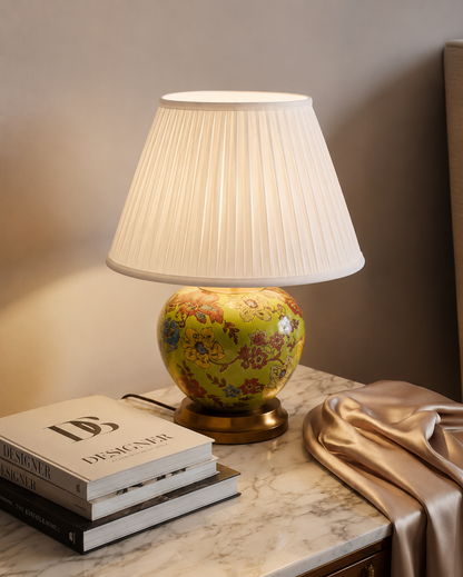 Classic Floral Ceramic Table Lamp