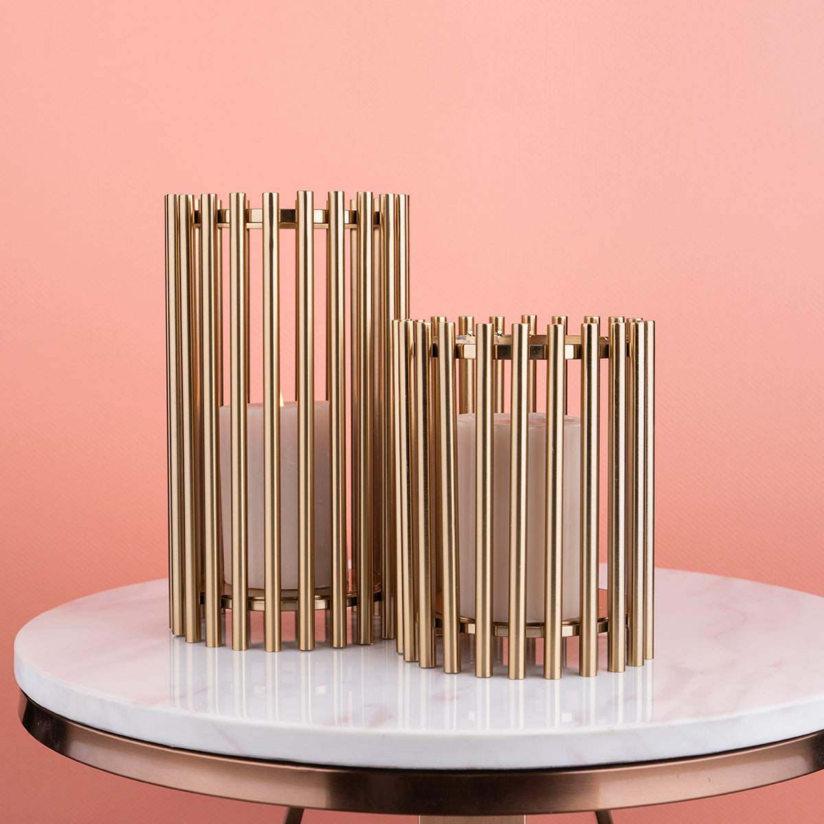 The Mystique Tube Candle Stand - Pair