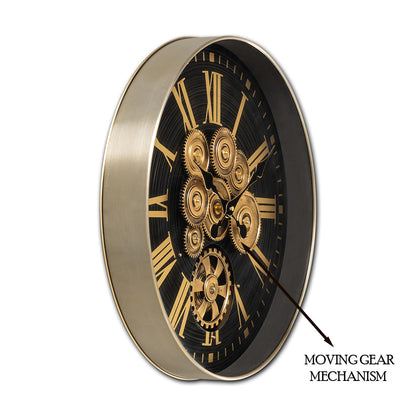 Time Lock Luxury Designer Watches Wall Clock Online With Moving Gear Mechanism Buy Wall Clock Online (Steel Body)