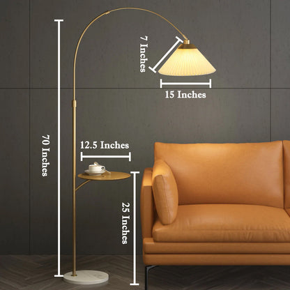 The Bay Area Arc Shaped Floor Lamp and Accent Table ( With Wireless Charging Table)
