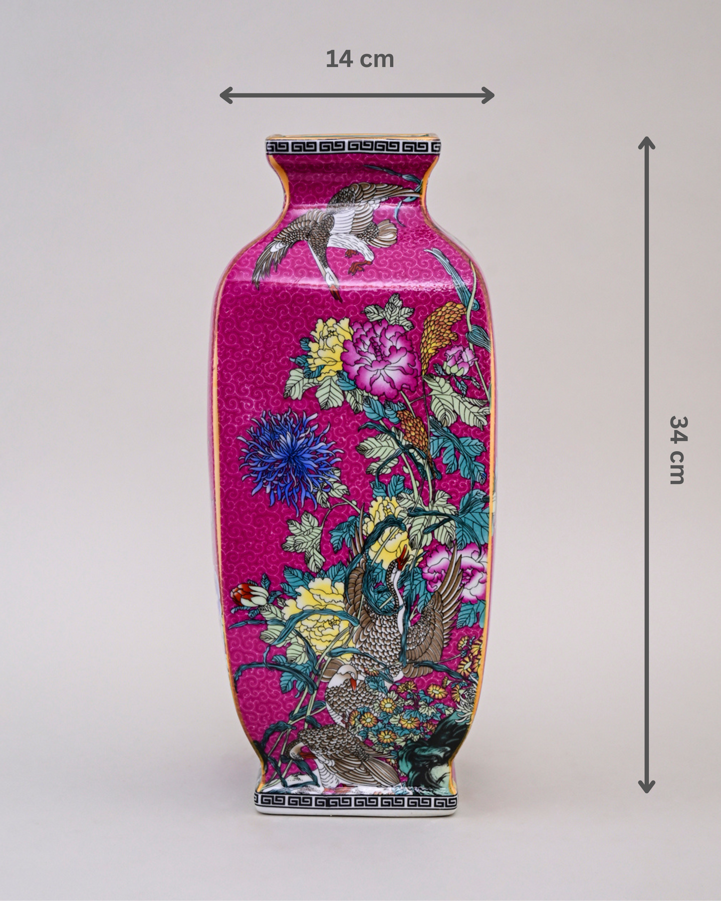 Blossom Cloisonn Enamel Vase - Pink