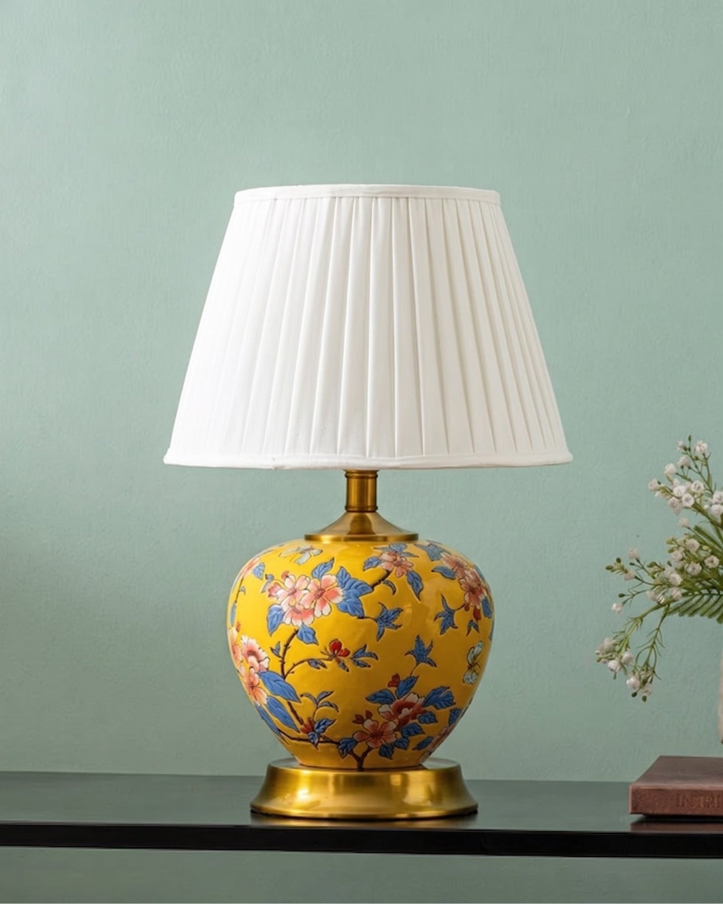 Golden Bloom Heritage Table Lamp