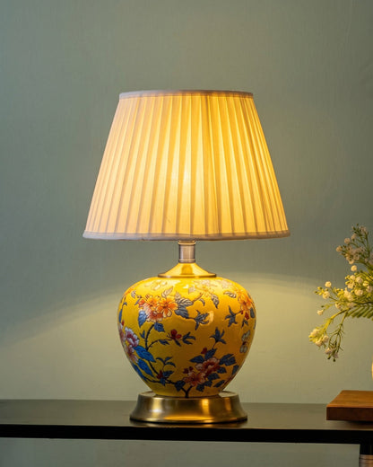 Golden Bloom Heritage Table Lamp