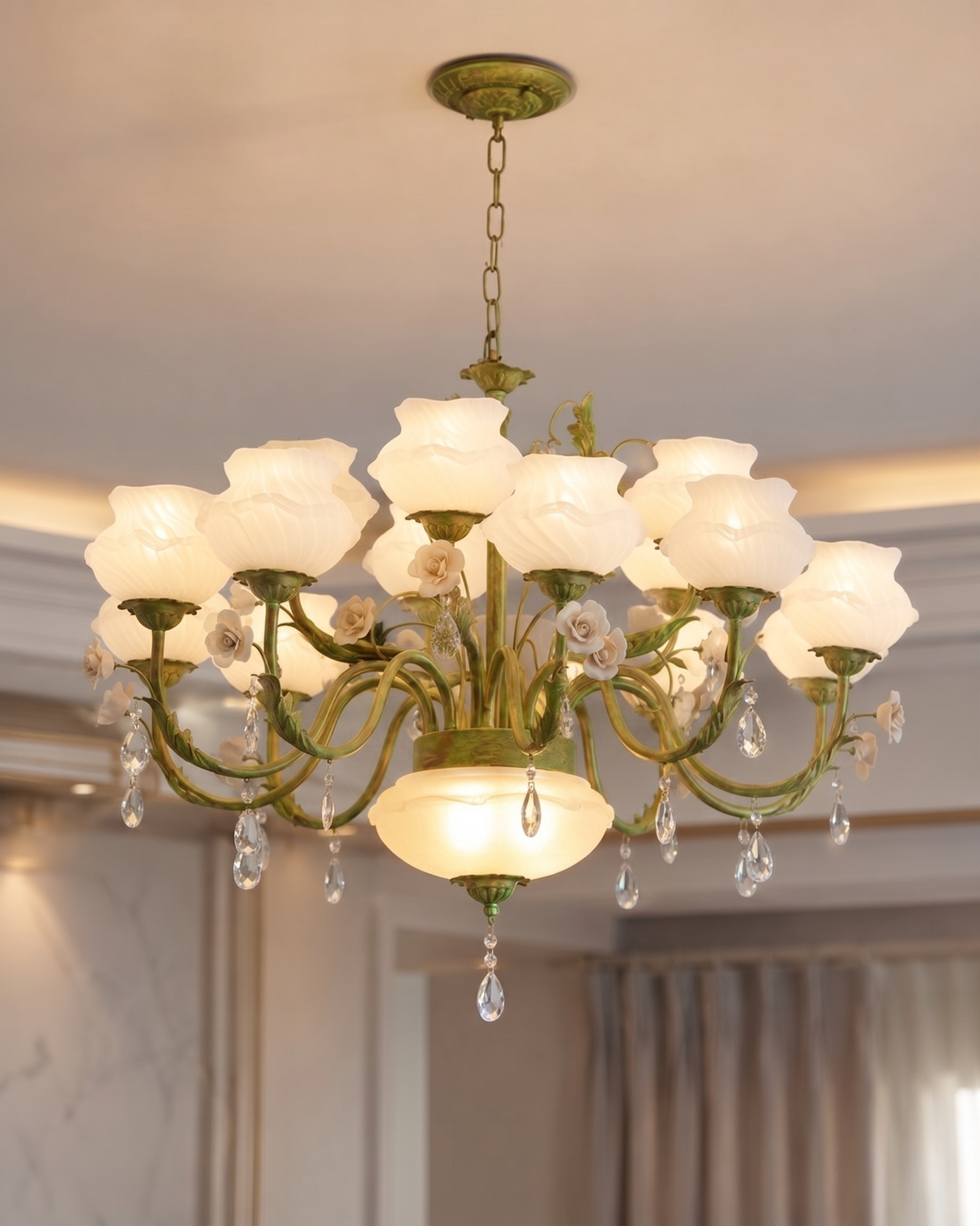 Imperial Rose French Floral Chandelier
