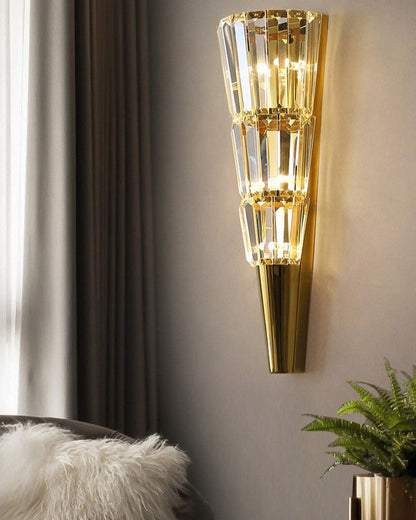 Tapered Crystal Wall Sconce - Medium