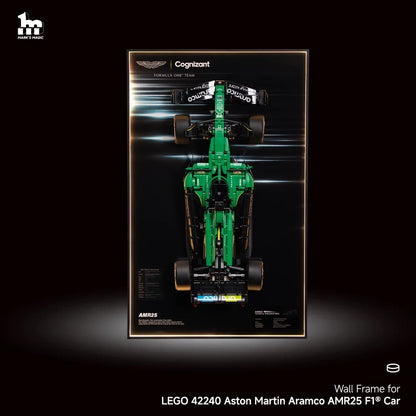 LEGO Technic F1 42240 Aston Martin AMR25 Wall Display Frame And LEGO Set