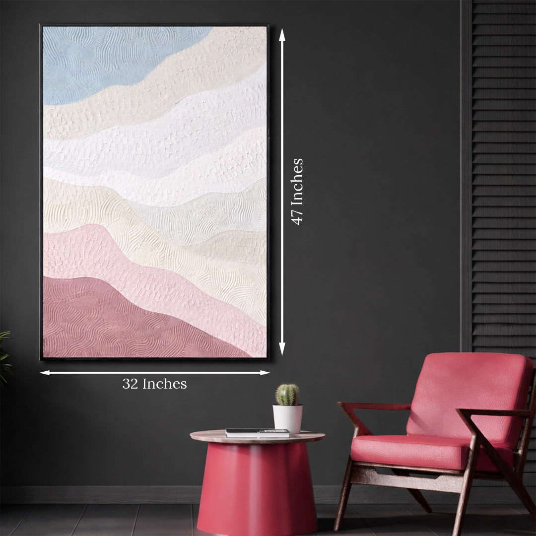 Waves of Expressio Wall Hand Paintings for Home ( 32 x 47 Inches ) (N)