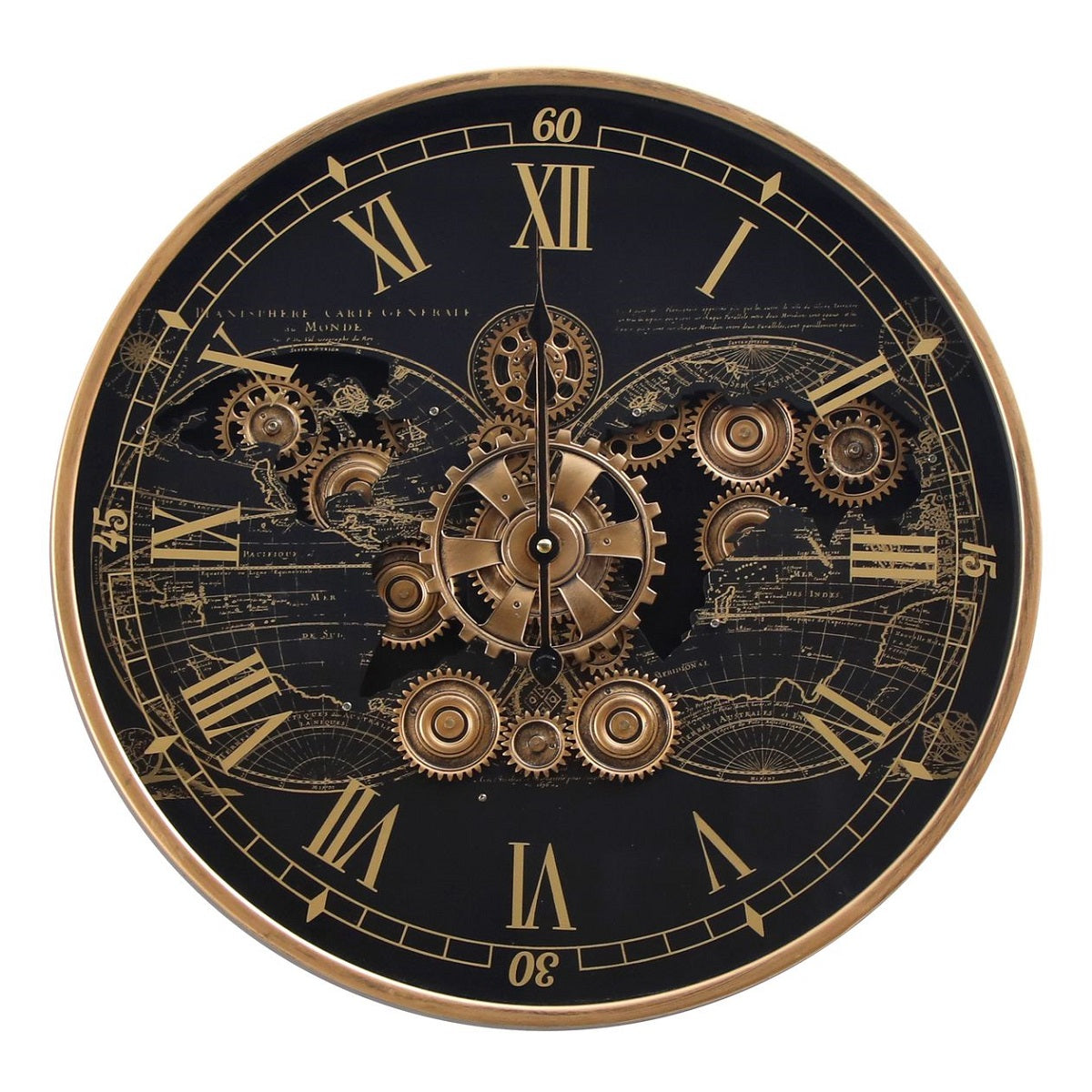 Chrono Luxe Luxury Designer Wall Clock With Moving Gear Mechanism Buy Wall Clock Online (Steel Body) - Medium