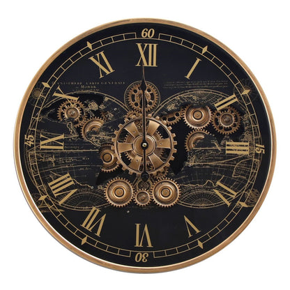 Chrono Luxe Luxury Designer Wall Clock With Moving Gear Mechanism Buy Wall Clock Online (Steel Body) - Medium