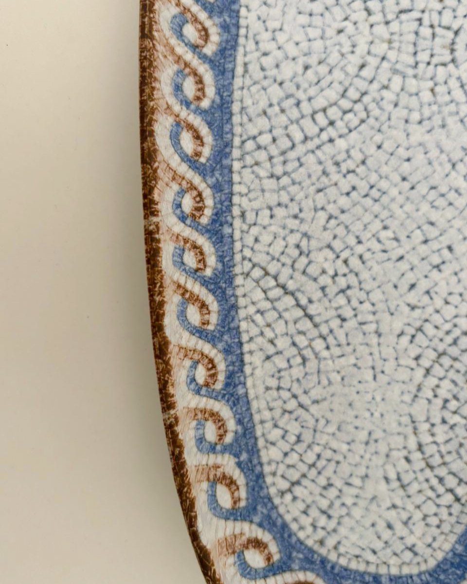 Azure Mosaic Oval Platter