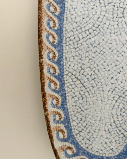 Azure Mosaic Oval Platter
