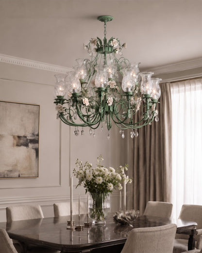 Rose Garden French Floral Chandelier