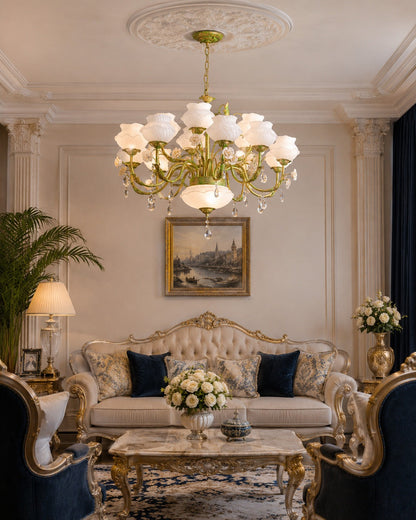 Imperial Rose French Floral Chandelier