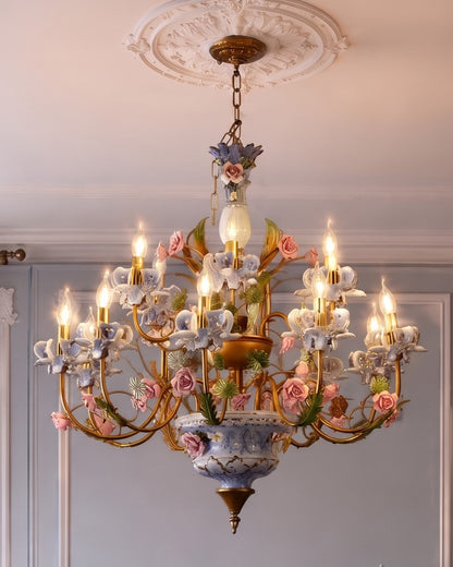 Heritage Bloom French Floral Chandelier