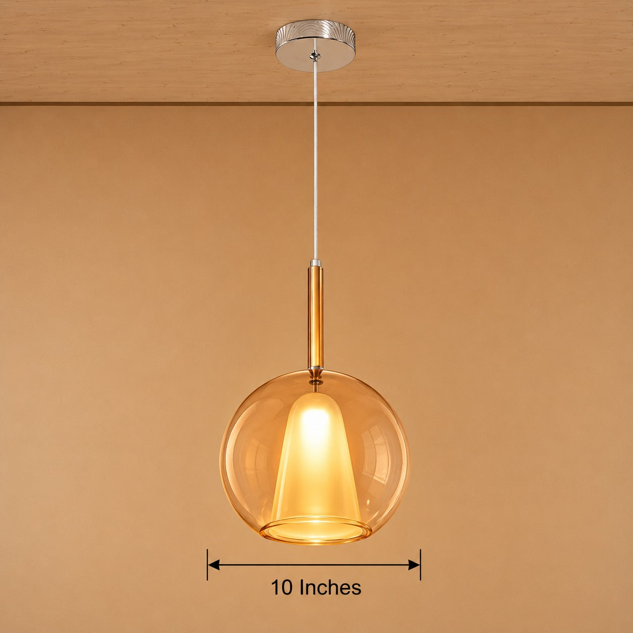 Soft Shine Ceiling Light For Home & Home Decoration Item - Gold