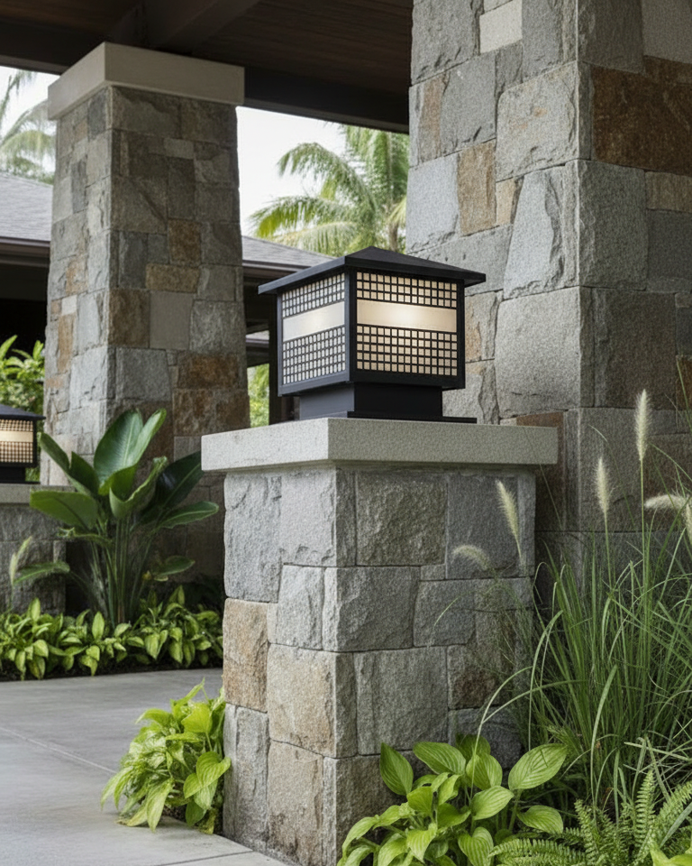 Square Pattern Ourdoor Gate Light