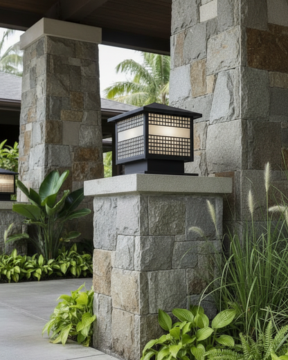 Square Pattern Ourdoor Gate Light