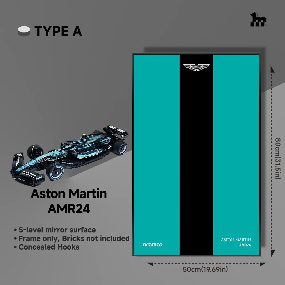 Aston Martin AMR24 Car Display frame And LEGO Set