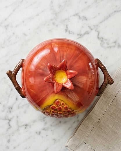 Pomegranate Ceramic Casserole With Lid - 3.5 Ltr