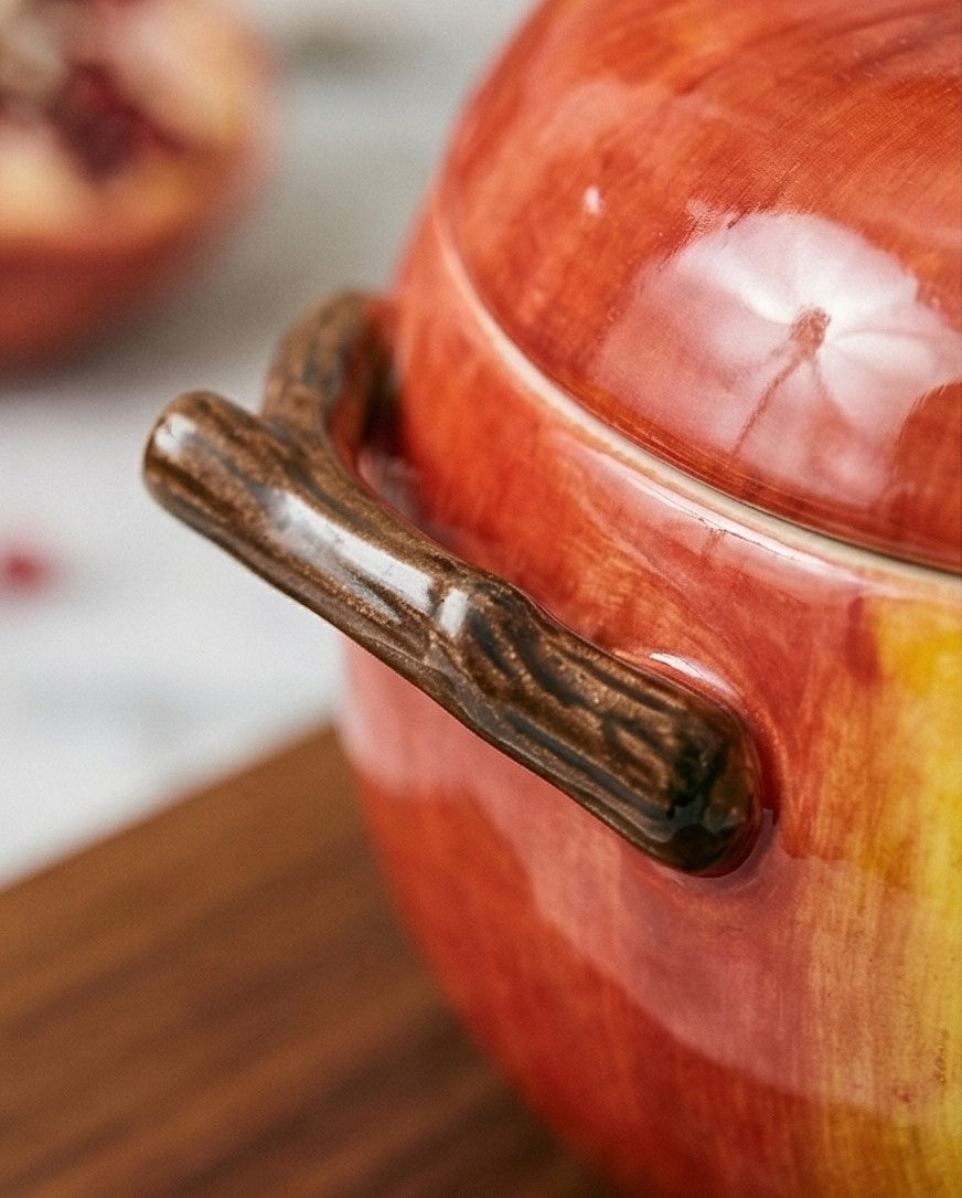 Pomegranate Ceramic Casserole With Lid - 3.5 Ltr