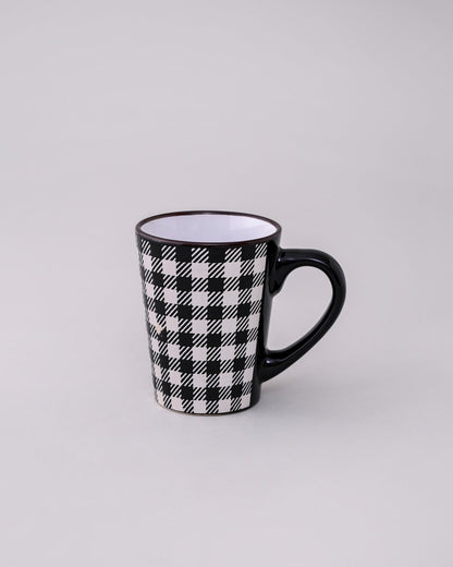 Plaid Charm Ceramic Coffee Mug - Set Of 4