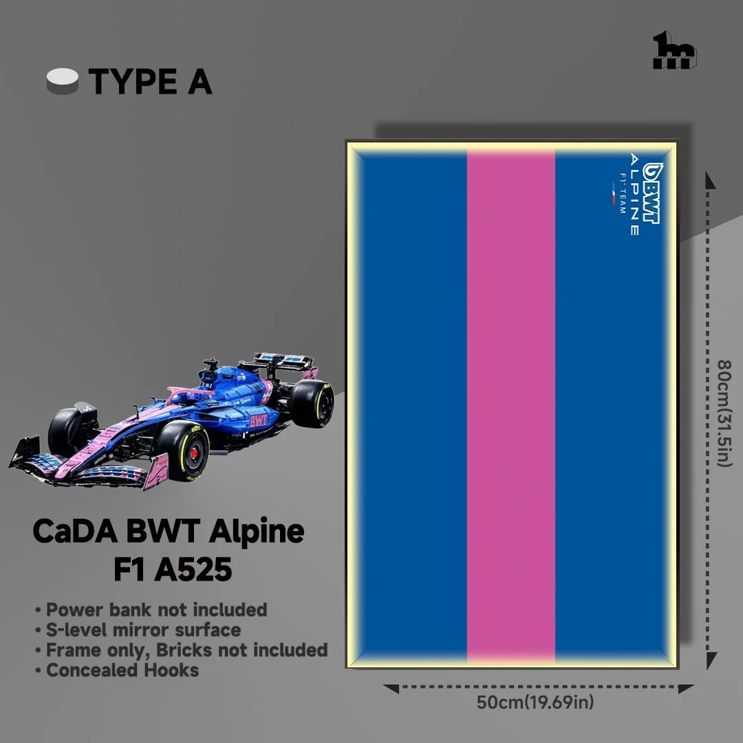CaDA BWT Alpine F1 A525 Car display Frame And LEGO Set