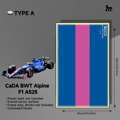CaDA BWT Alpine F1 A525 Car display Frame And LEGO Set