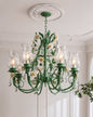 Azure Rose French Floral Chandelier