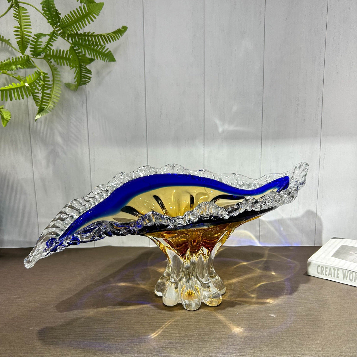 Blue Horizon Charm Handblown Glass Vase & Decorative showpiece