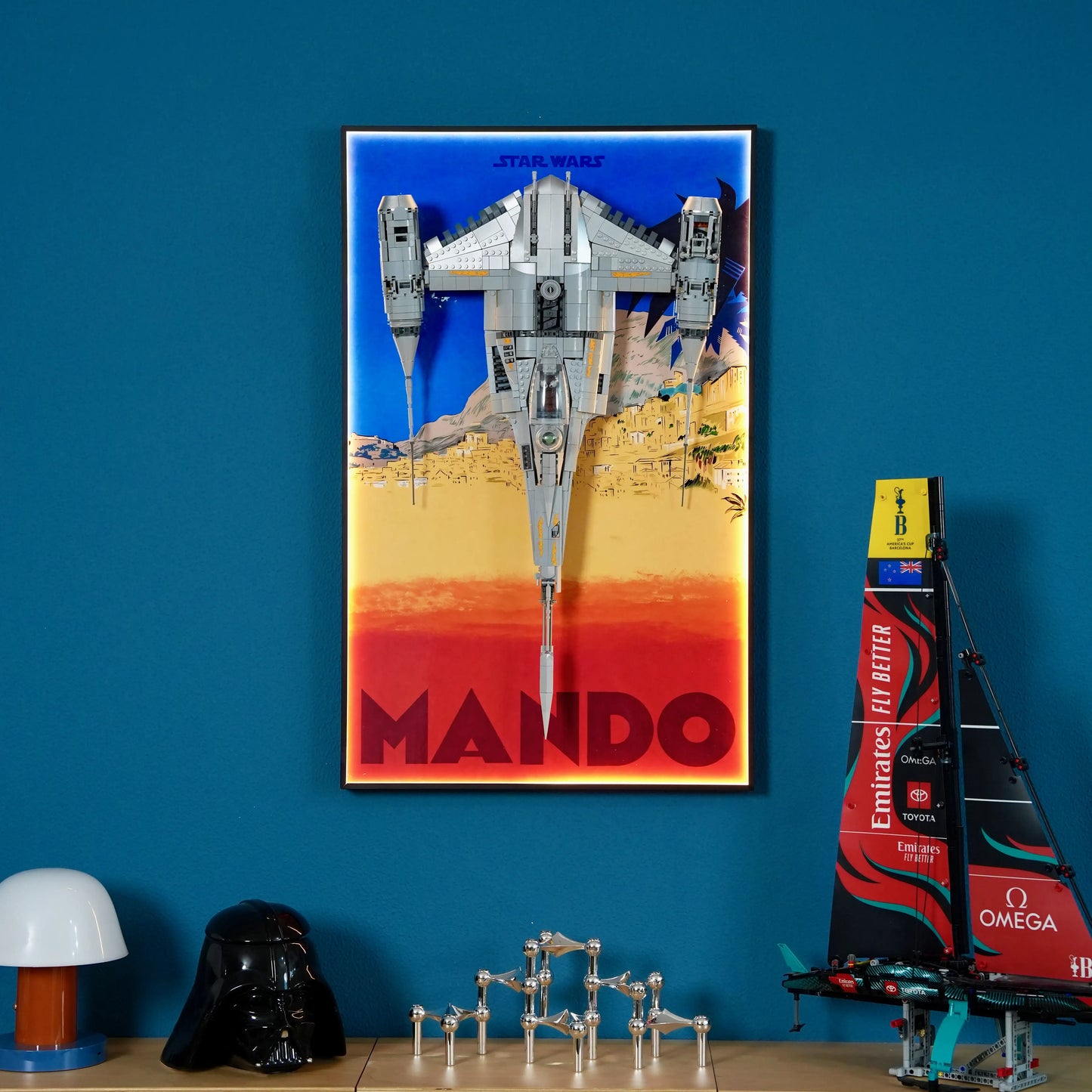 Wall Display frame for LEGO® STAR WARS™ 75442 The Mandalorian's N1 Starfighter™