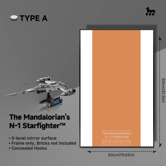 Wall Display frame for LEGO® STAR WARS™ 75442 The Mandalorian's N1 Starfighter™