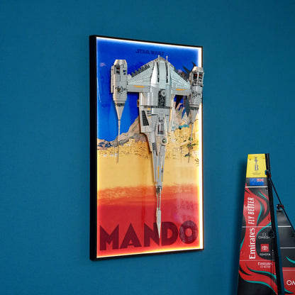 Wall Display frame for LEGO® STAR WARS™ 75442 The Mandalorian's N1 Starfighter™