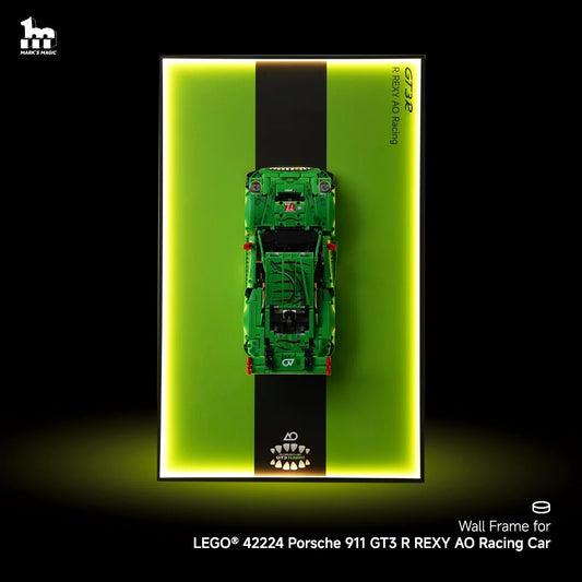LEGO® 42224 Porsche 911 GT3 R REXY AO Racing Car Display Frame And LEGO Set
