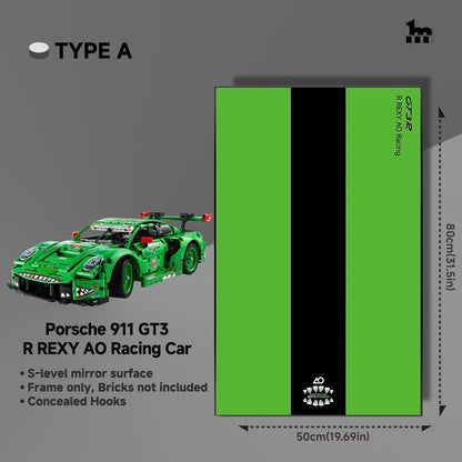 Car Display Frame For LEGO® 42224 Porsche 911 GT3 R REXY AO Racing Car