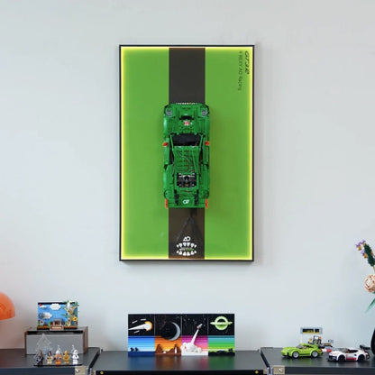 LEGO® 42224 Porsche 911 GT3 R REXY AO Racing Car Display Frame And LEGO Set